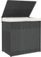 vidaXL - Wasmand - met - 2 - vakken - 53x35x57 - cm - poly - rattan - grijs