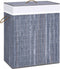 vidaXL - Wasmand - met - 2 - vakken - 72 - L - bamboe - grijs