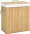 vidaXL - Wasmand - met - 2 - vakken - 72 - L - bamboe - grijs