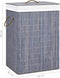 vidaXL - Wasmand - met - 2 - vakken - 72 - L - bamboe - grijs