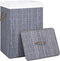 vidaXL - Wasmand - met - 2 - vakken - 72 - L - bamboe - grijs