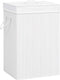 vidaXL - Wasmand - met - 2 - vakken - 72 - L - bamboe - wit