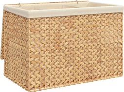 vidaXL - Wasmand - met - 3 - vakken - 75x42,5x52 - cm - waterhyacint