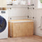 vidaXL - Wasmand - met - 3 - vakken - 75x42,5x52 - cm - waterhyacint