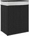 vidaXL - Wasmand - met - deksel - 46x33x60 - cm - poly - rattan - zwart