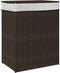 vidaXL - Wasmand - met - deksel - 46x33x60 - cm - poly - rattan - donkerbruin