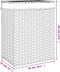 vidaXL - Wasmand - met - deksel - 46x33x60 - cm - poly - rattan - donkerbruin