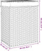 vidaXL - Wasmand - met - deksel - 46x33x60 - cm - poly - rattan - zwart