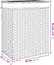 vidaXL - Wasmand - met - deksel - 46x33x60 - cm - poly - rattan - grijs