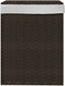 vidaXL - Wasmand - met - deksel - 46x33x60 - cm - poly - rattan - donkerbruin