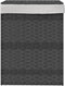 vidaXL - Wasmand - met - deksel - 46x33x60 - cm - poly - rattan - grijs