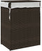 vidaXL - Wasmand - met - deksel - 46x33x60 - cm - poly - rattan - donkerbruin