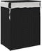 vidaXL - Wasmand - met - deksel - 46x33x60 - cm - poly - rattan - zwart