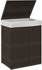 vidaXL - Wasmand - met - deksel - 46x33x60 - cm - poly - rattan - donkerbruin
