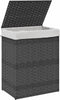 vidaXL - Wasmand - met - deksel - 46x33x60 - cm - poly - rattan - grijs