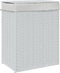 vidaXL - Wasmand - met - deksel - 46x33x60 - cm - poly - rattan - wit
