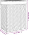 vidaXL - Wasmand - met - deksel - 46x33x60 - cm - poly - rattan - wit