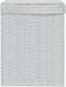 vidaXL - Wasmand - met - deksel - 46x33x60 - cm - poly - rattan - wit