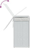 vidaXL - Wasmand - met - deksel - 46x33x60 - cm - poly - rattan - wit