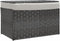 vidaXL - Wasmand - met - deksel - 55,5x35x34 - cm - poly - rattan - grijs