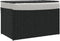 vidaXL - Wasmand - met - deksel - 55,5x35x34 - cm - poly - rattan - zwart