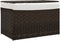vidaXL - Wasmand - met - deksel - 55,5x35x34 - cm - poly - rattan - donkerbruin