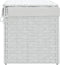 vidaXL - Wasmand - met - deksel - 55,5x35x34 - cm - poly - rattan - wit