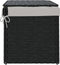 vidaXL - Wasmand - met - deksel - 55,5x35x34 - cm - poly - rattan - zwart
