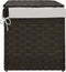 vidaXL - Wasmand - met - deksel - 55,5x35x34 - cm - poly - rattan - donkerbruin
