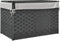 vidaXL - Wasmand - met - deksel - 55,5x35x34 - cm - poly - rattan - grijs