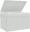 vidaXL - Wasmand - met - deksel - 55,5x35x34 - cm - poly - rattan - wit