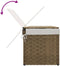 vidaXL - Wasmand - met - deksel - 55,5x35x34 - cm - poly - rattan