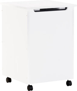 vidaXL - Wasmand - met - wielen - RANA - 45x45x64 - cm - massief - grenenhout - wit
