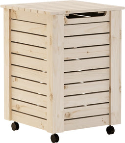 vidaXL - Wasmand - met - wielen - RANA - 45x45x64 - cm - massief - grenenhout