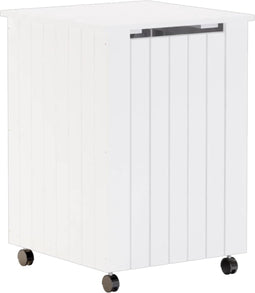 vidaXL - Wasmand - met - wielen - RANA - 45x45x64 - cm - massief - grenenhout - wit