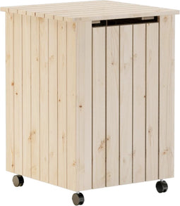 vidaXL - Wasmand - met - wielen - RANA - 45x45x64 - cm - massief - grenenhout