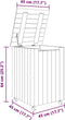vidaXL - Wasmand - met - wielen - RANA - 45x45x64 - cm - massief - grenenhout - wit