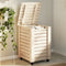 vidaXL - Wasmand - met - wielen - RANA - 45x45x64 - cm - massief - grenenhout
