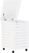 vidaXL - Wasmand - met - wielen - RANA - 45x45x64 - cm - massief - grenenhout - wit