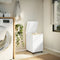 vidaXL - Wasmand - met - wielen - RANA - 45x45x64 - cm - massief - grenenhout - wit