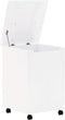 vidaXL - Wasmand - met - wielen - RANA - 45x45x64 - cm - massief - grenenhout - wit