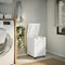 vidaXL - Wasmand - met - wielen - RANA - 45x45x64 - cm - massief - grenenhout - wit