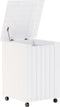 vidaXL - Wasmand - met - wielen - RANA - 45x45x64 - cm - massief - grenenhout - wit