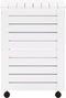 vidaXL - Wasmand - met - wielen - RANA - 45x45x64 - cm - massief - grenenhout - wit
