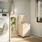 vidaXL - Wasmand - met - wielen - RANA - 45x45x64 - cm - massief - grenenhout