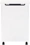 vidaXL - Wasmand - met - wielen - RANA - 45x45x64 - cm - massief - grenenhout - wit