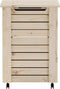 vidaXL - Wasmand - met - wielen - RANA - 45x45x64 - cm - massief - grenenhout