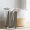 vidaXL - Wasmand - Ø - 55x36 - cm - katoen - beige - en - wit