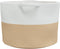 vidaXL - Wasmand - Ø - 55x36 - cm - katoen - beige - en - wit