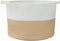 vidaXL - Wasmand - Ø - 55x36 - cm - katoen - beige - en - wit